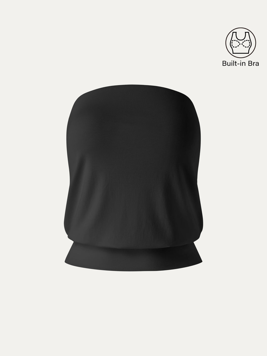 Lyocell Bandeau Banded Hem Bra Top