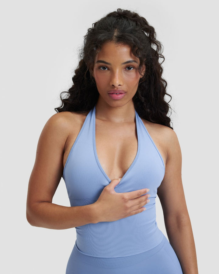 Elevate™ Sculpting Seamless Halterneck Top | Endless Sky