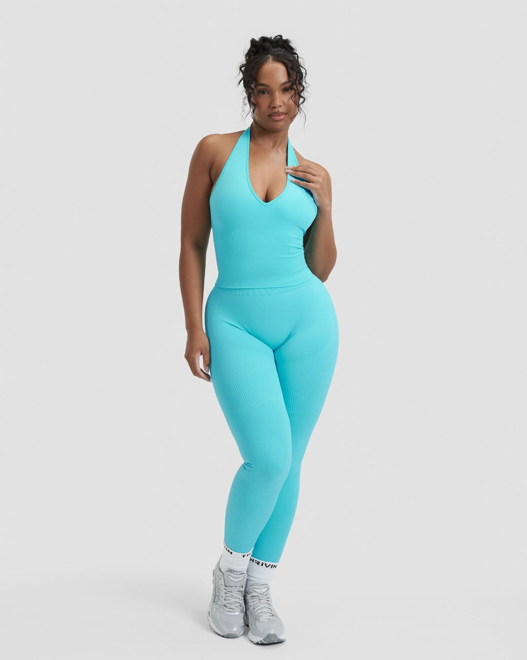 Elevate™ Sculpting Seamless Halterneck Top | Clear Tides