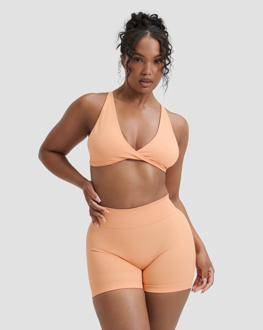 Elevate™ Sculpting Mid Waist Scrunch Shorter Shorts | Melon Ice
