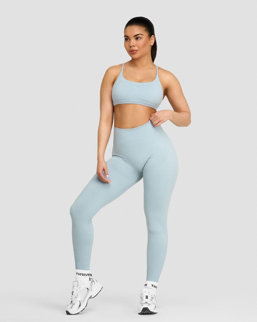 Elevate™ Sculpting Mid Waist Scrunch Leggings | Blue Haze