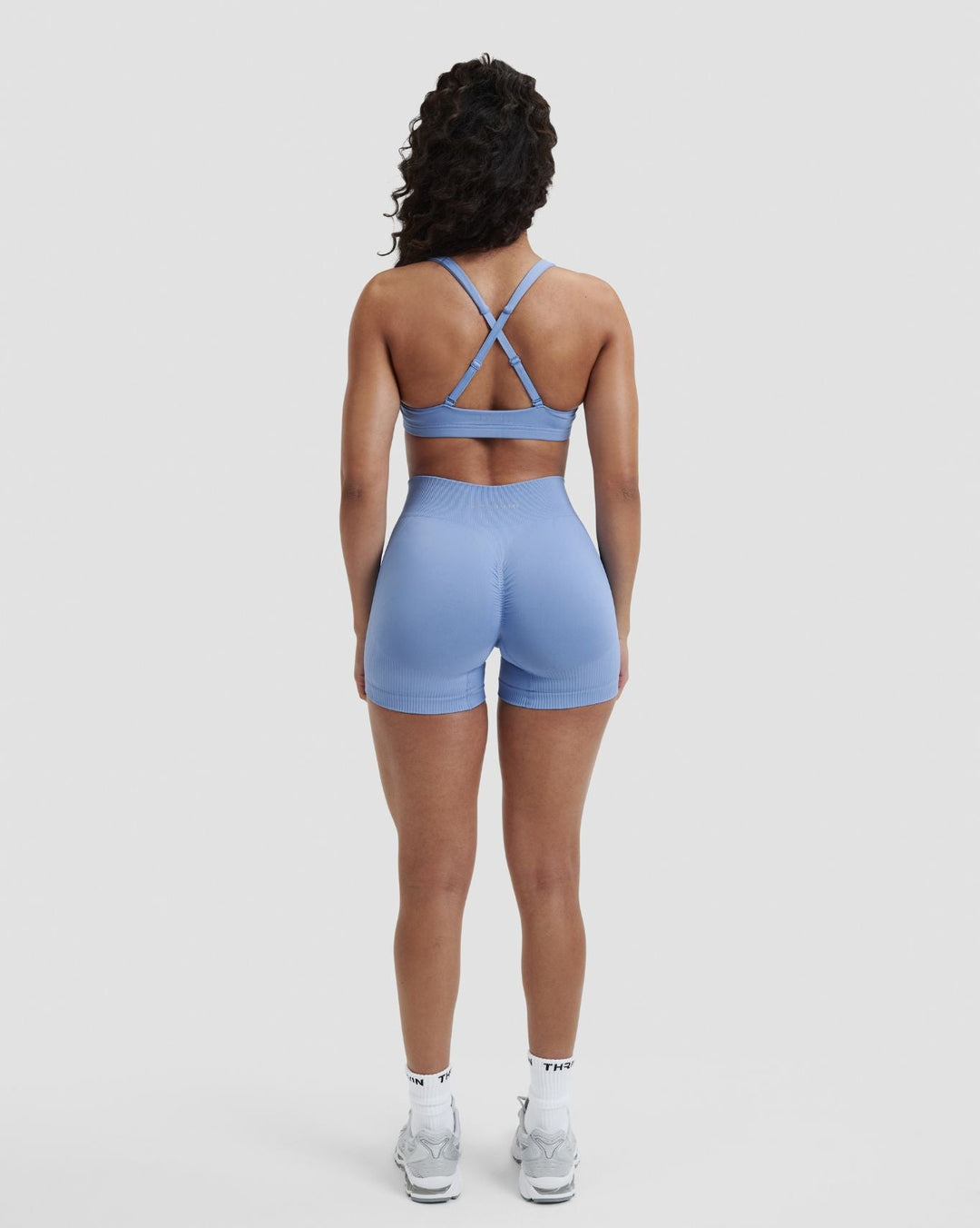 Elevate™ Sculpting Mid Waist Scrunch Shorter Shorts | Endless Sky