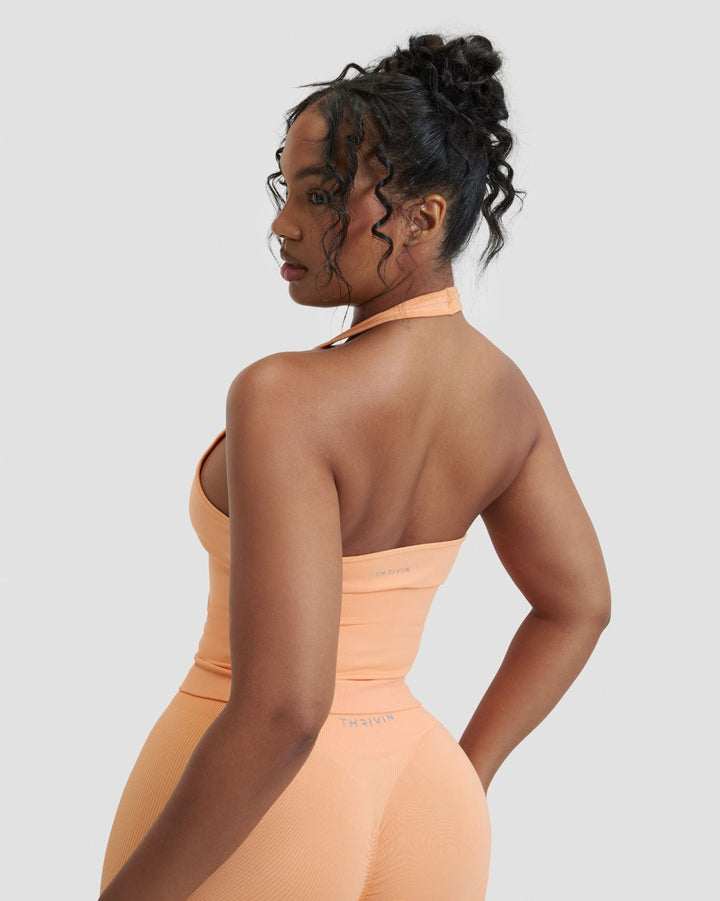 Elevate™ Sculpting Seamless Halterneck Top | Melon Ice