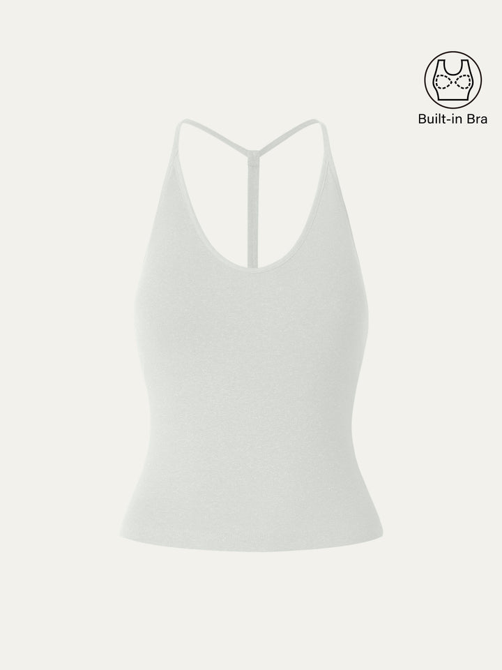 Soft Linen Luxe V-neck T-back Airy Bra Tank