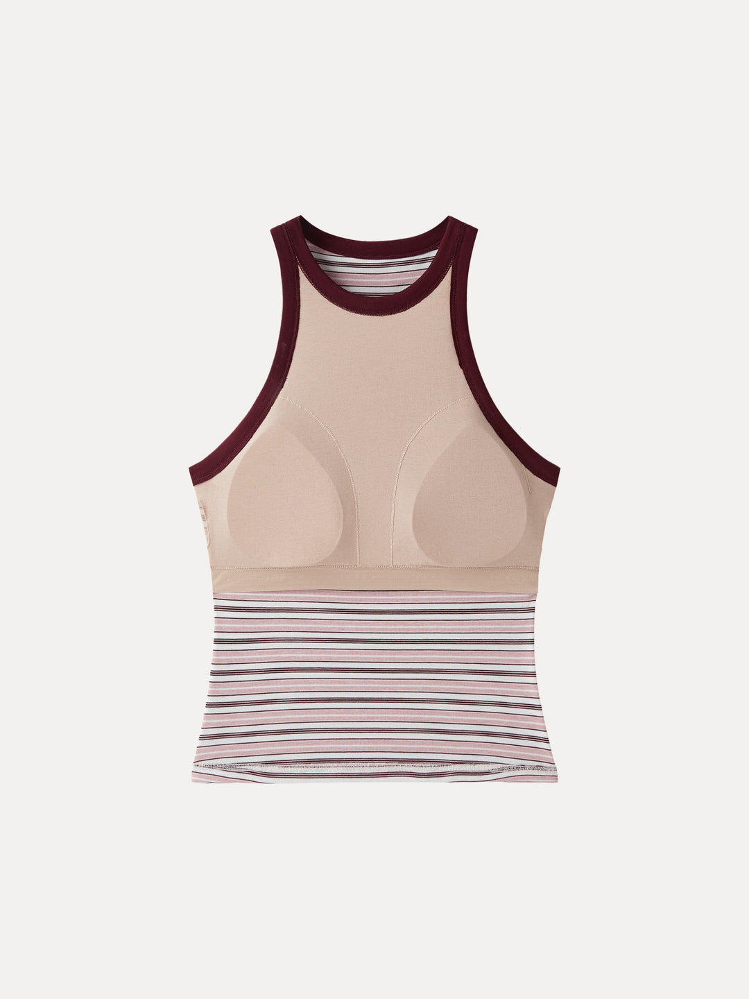Striped Round Neck Bra Tank