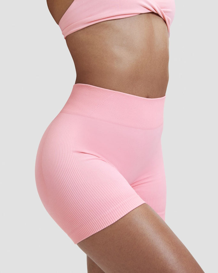 Elevate™ Sculpting Mid Waist Scrunch Shorter Shorts | Cotton Pink
