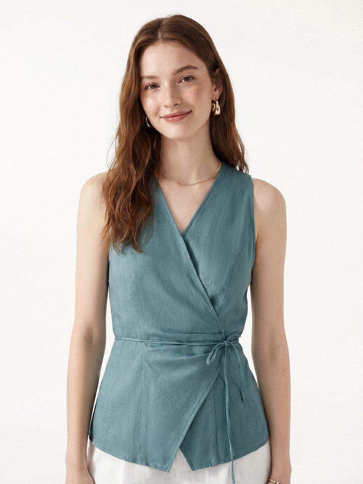 Wrap Top with Self-Tie