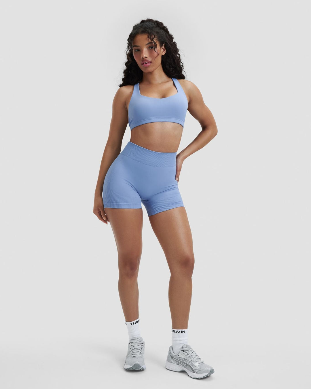 Elevate™ Sculpting Mid Waist Scrunch Shorter Shorts | Endless Sky