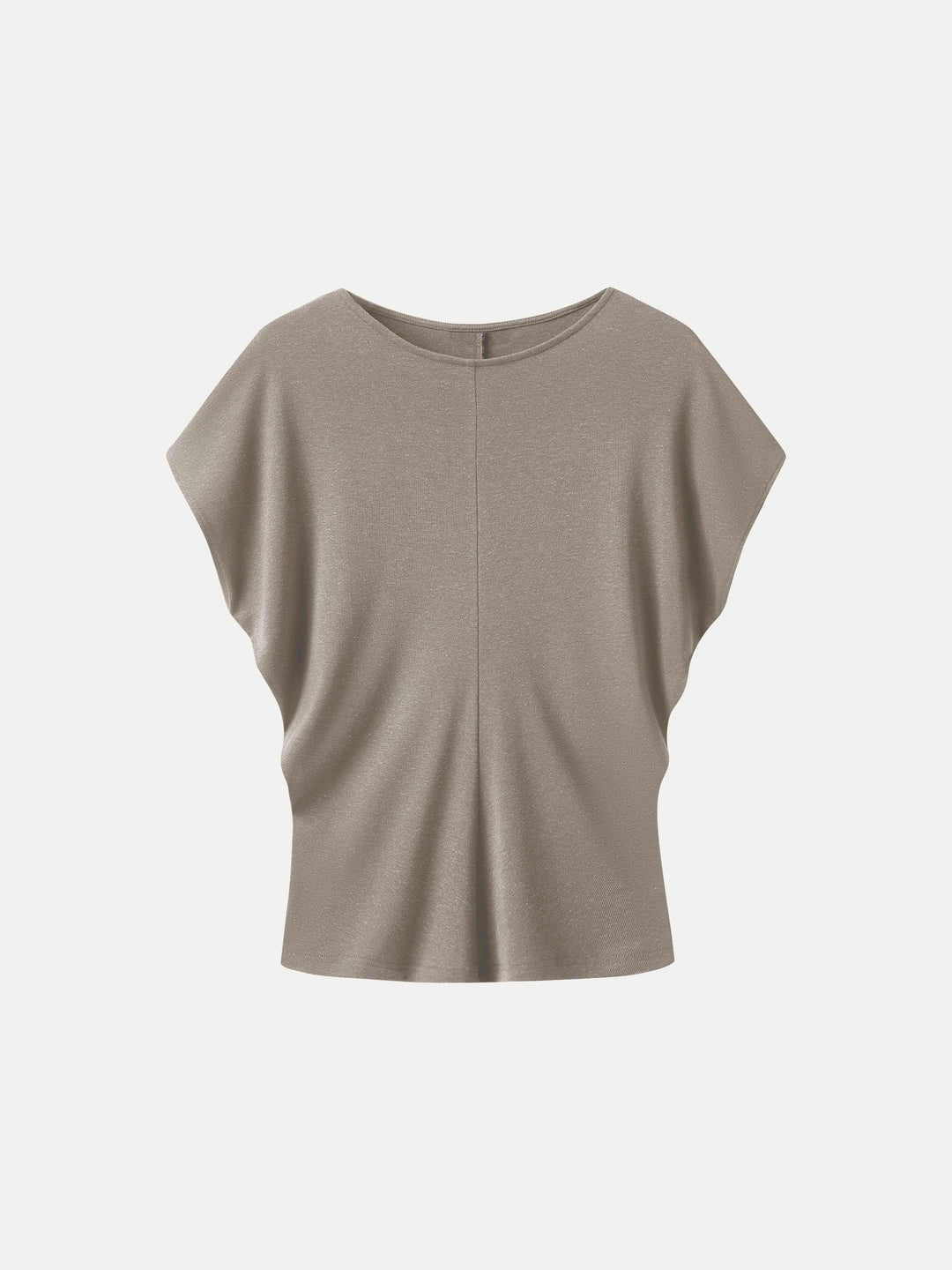Linen-Blend Round Neck Relaxed Summer Top