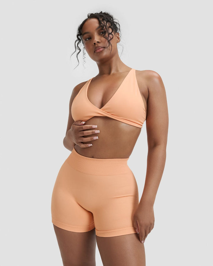 Elevate™ Sculpting Mid Waist Scrunch Shorter Shorts | Melon Ice