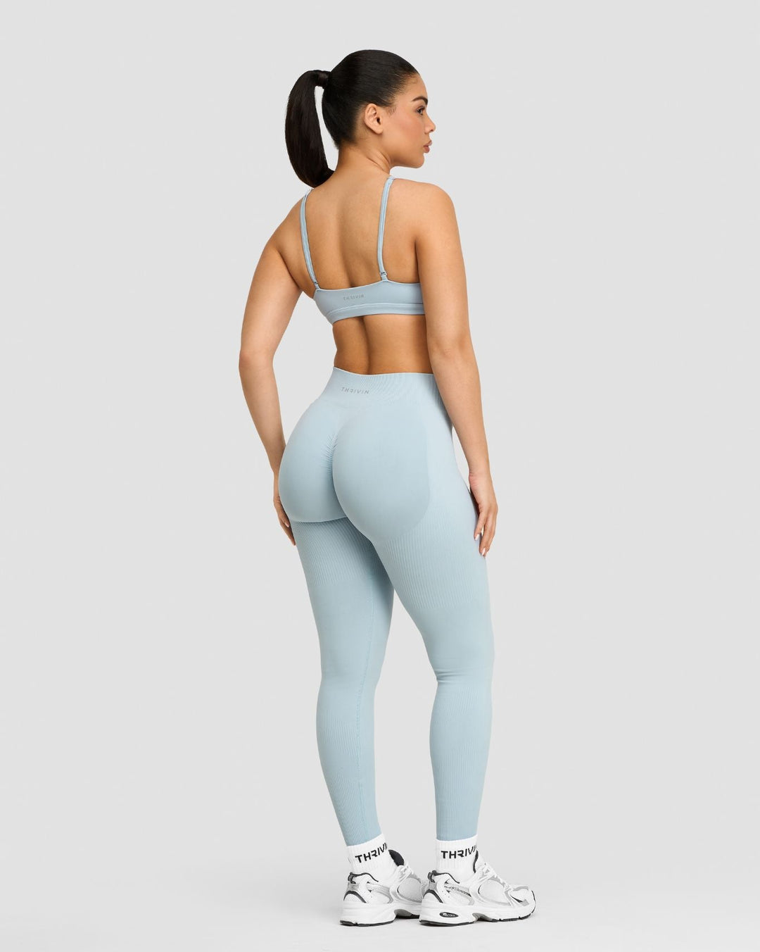 Elevate™ Sculpting Mid Waist Scrunch Leggings | Blue Haze