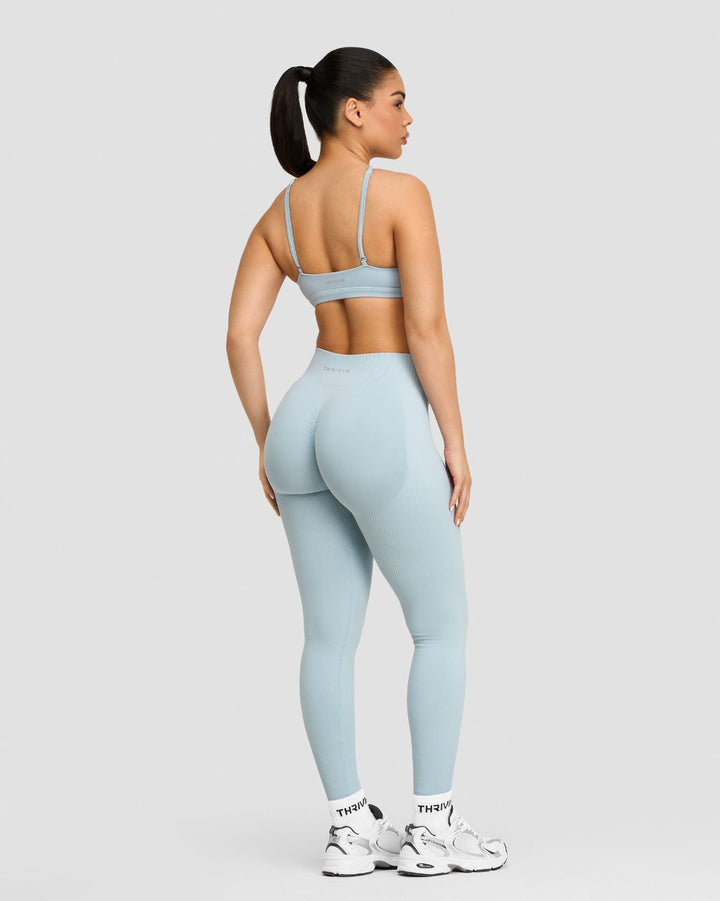 Elevate™ Sculpting Mid Waist Scrunch Leggings | Blue Haze