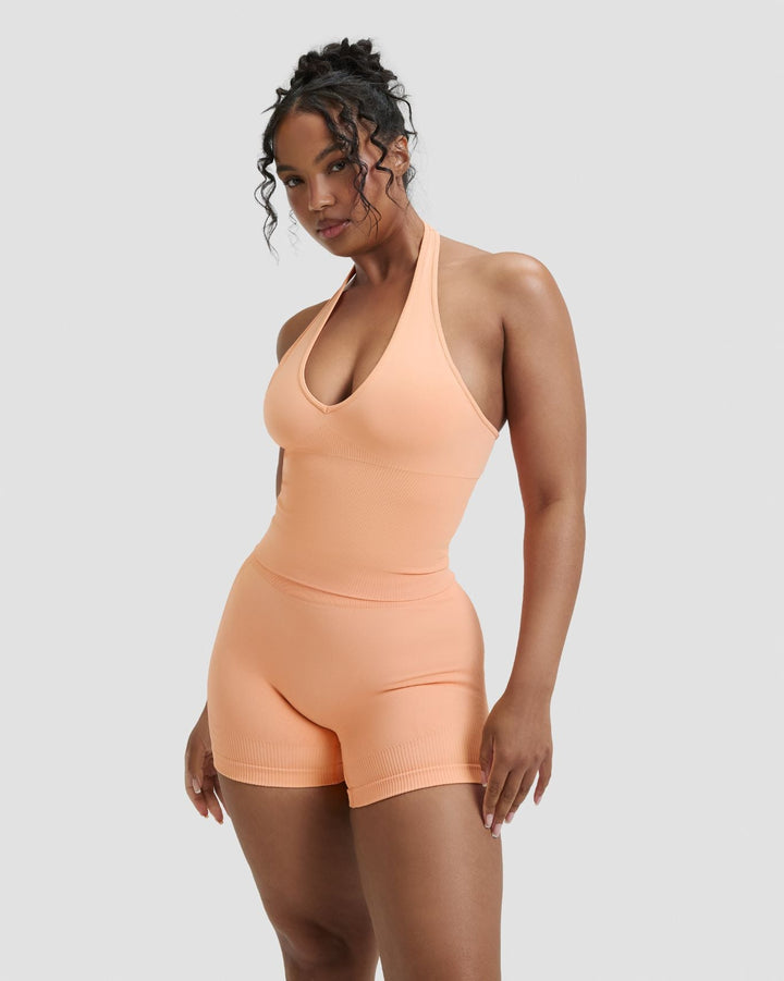 Elevate™ Sculpting Seamless Halterneck Top | Melon Ice