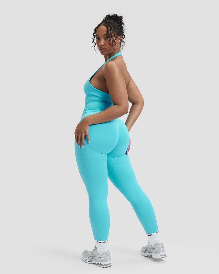 Elevate™ Sculpting Seamless Halterneck Top | Clear Tides