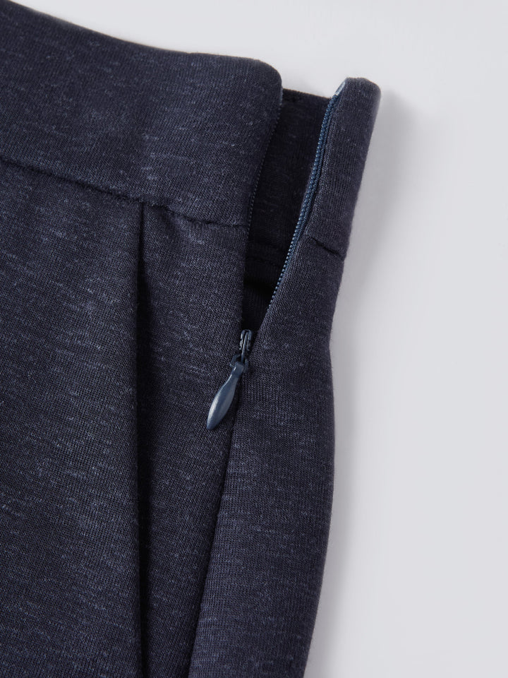 Cotton-Linen Blend Tailored Shorts