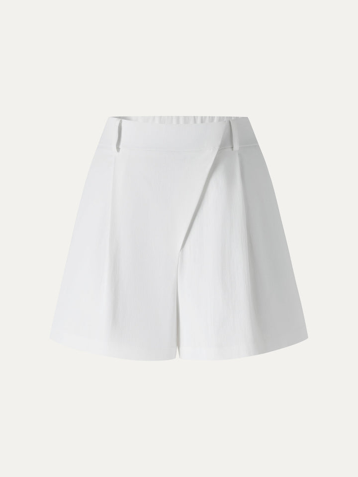 Not-See-Thru Linen-Like A-Line Shorts