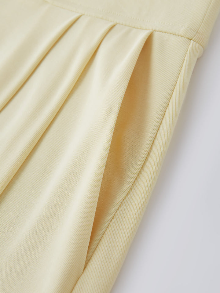 Sandwashed Super Flowy Cropped Palazzo Leg Pant with Pockets