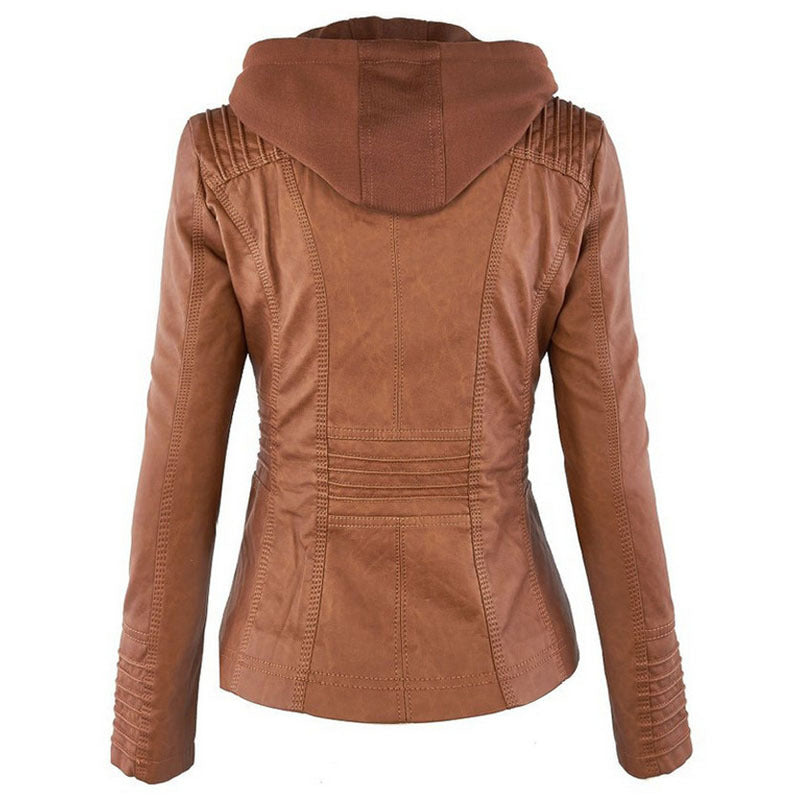 The Brooklyn™ | Hooded Leather Jacket