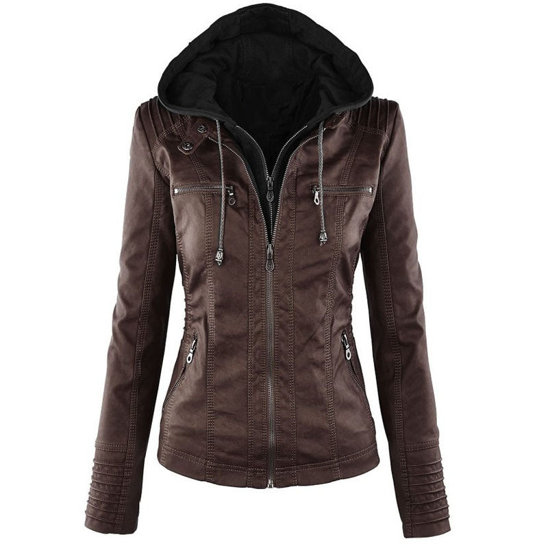 The Brooklyn™ | Hooded Leather Jacket