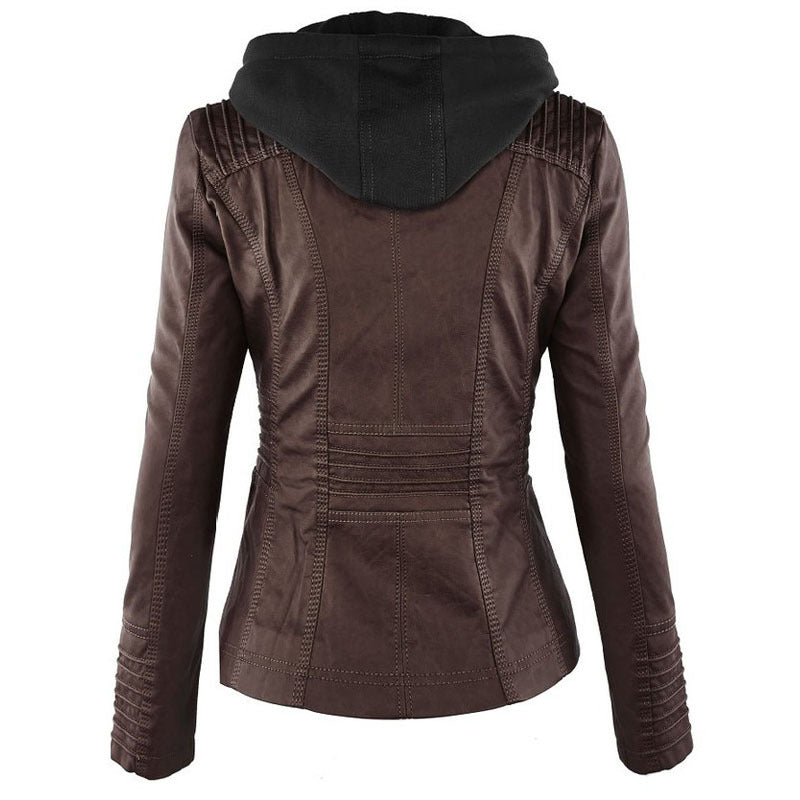 The Brooklyn™ | Hooded Leather Jacket