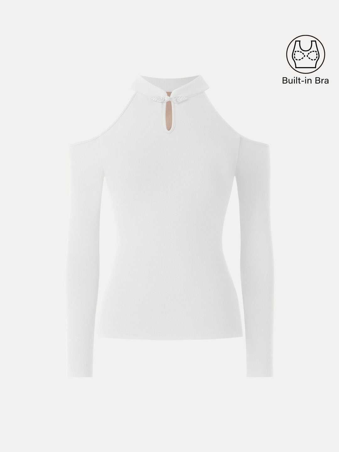 Cutout Shoulder Mandarin Collar Going-out Bra Top Limited Edition