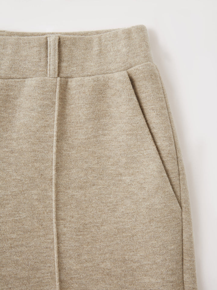 High Waisted Straight Leg Pull On Pant