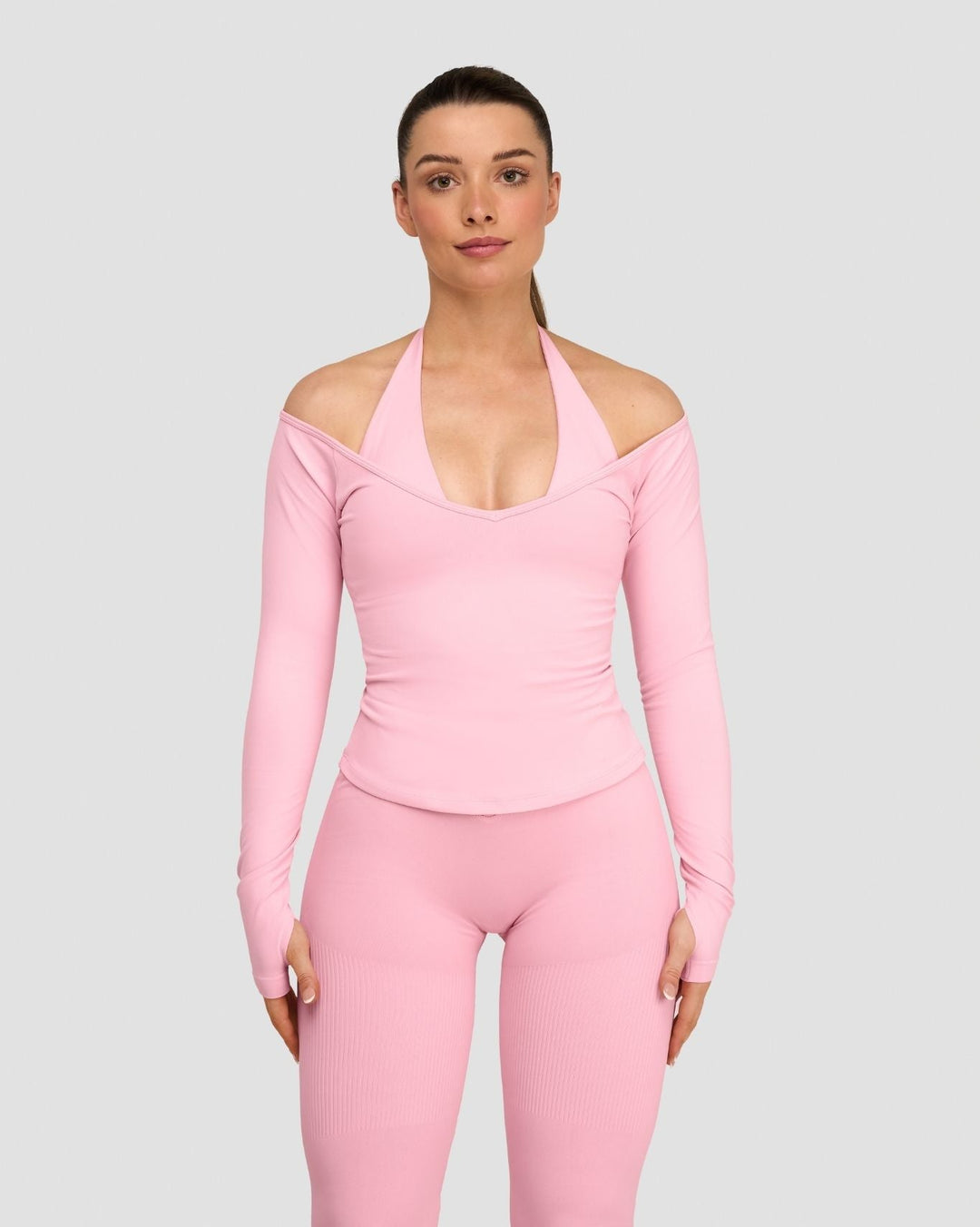 Elevate™ Sculpting Seamless V-Neck Top | Cotton Pink