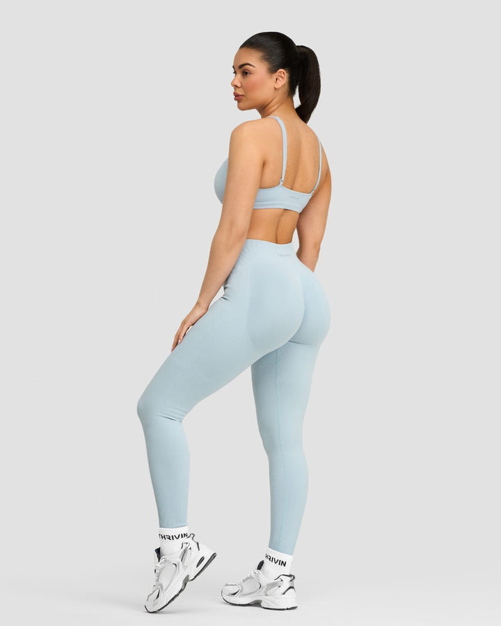 Elevate™ Sculpting Mid Waist Scrunch Leggings | Blue Haze