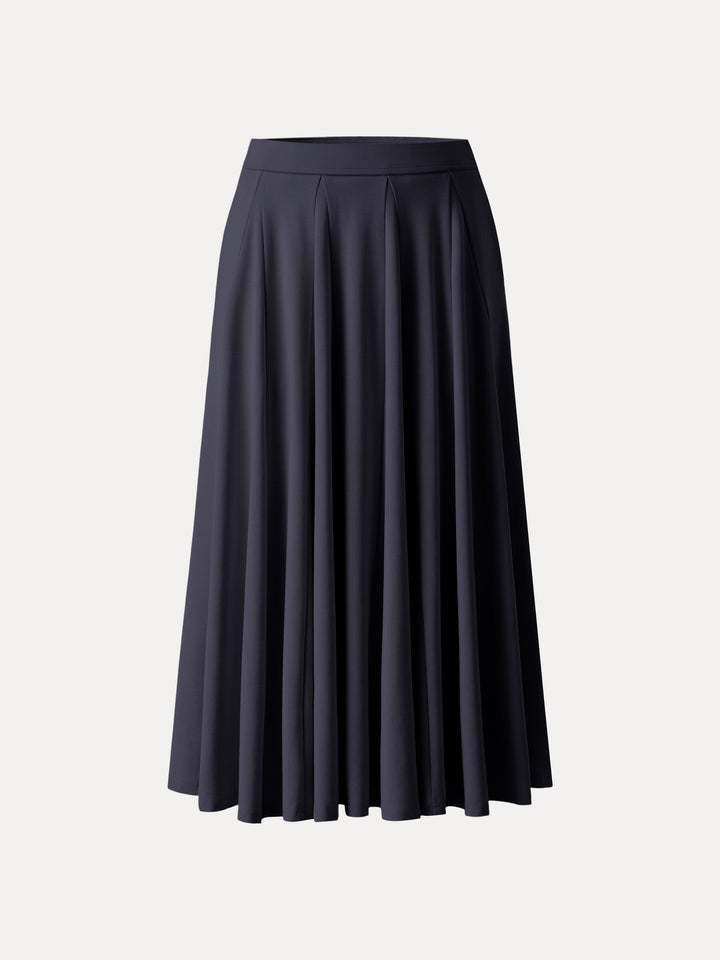 Lyocell Blend Volume Skirt with Pockets