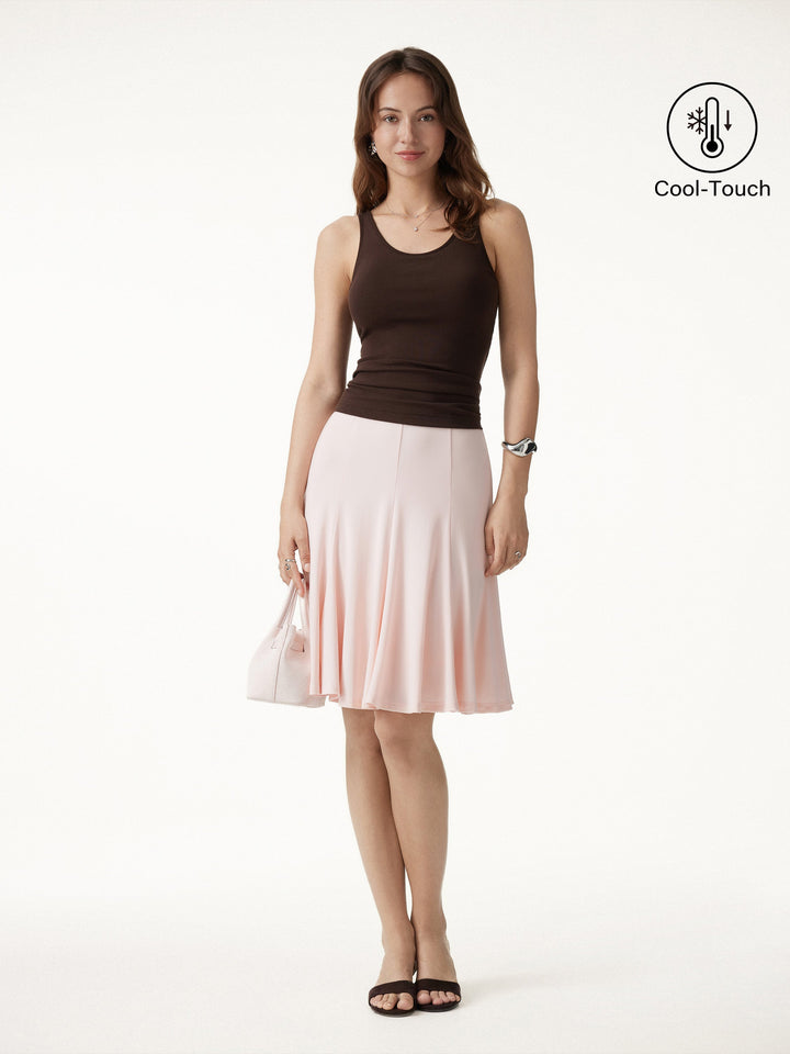 Lyocell Mermaid Hem Knee-Length Skirt