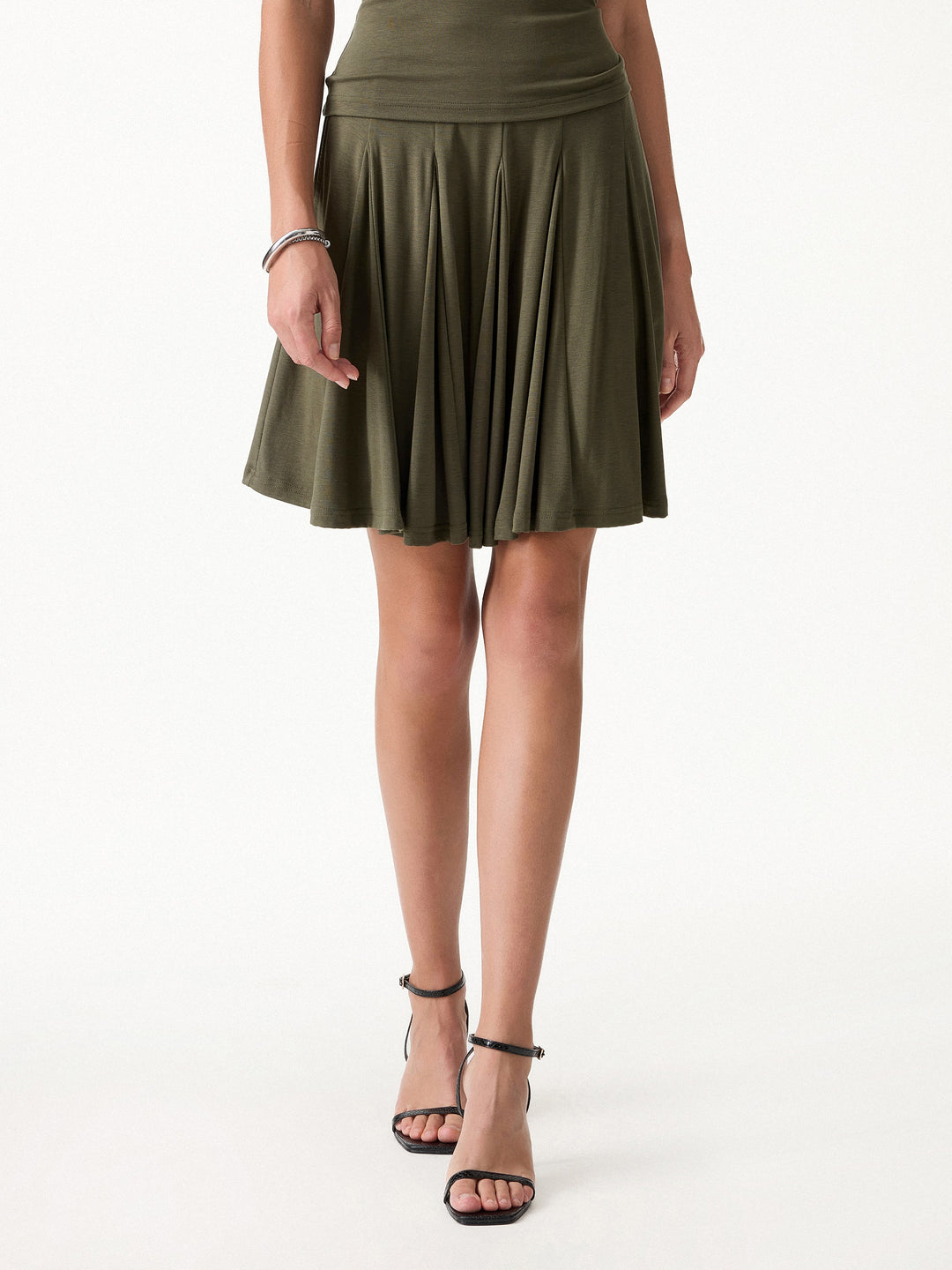 CoolTouch Godet Hem Knee-Length Flare Skirt