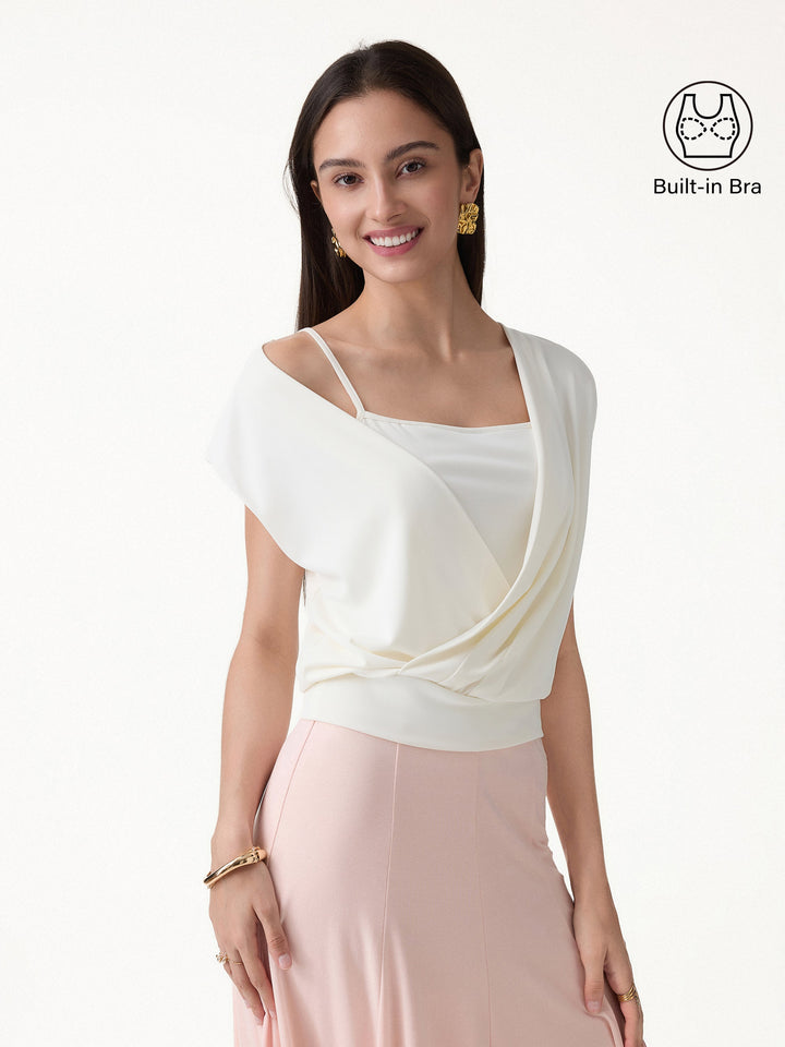Sandwashed Modal 2-in-1 Wrap Bra Tank