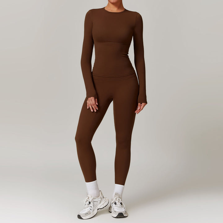 Women's Tracksuit Set - Gym Top & High Waist Leggings Yoga Outfit