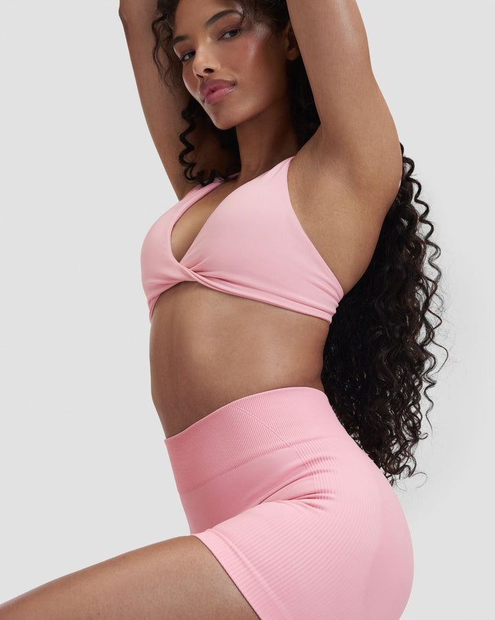 Elevate™ Sculpting Seamless Twisted Bra | Cotton Pink