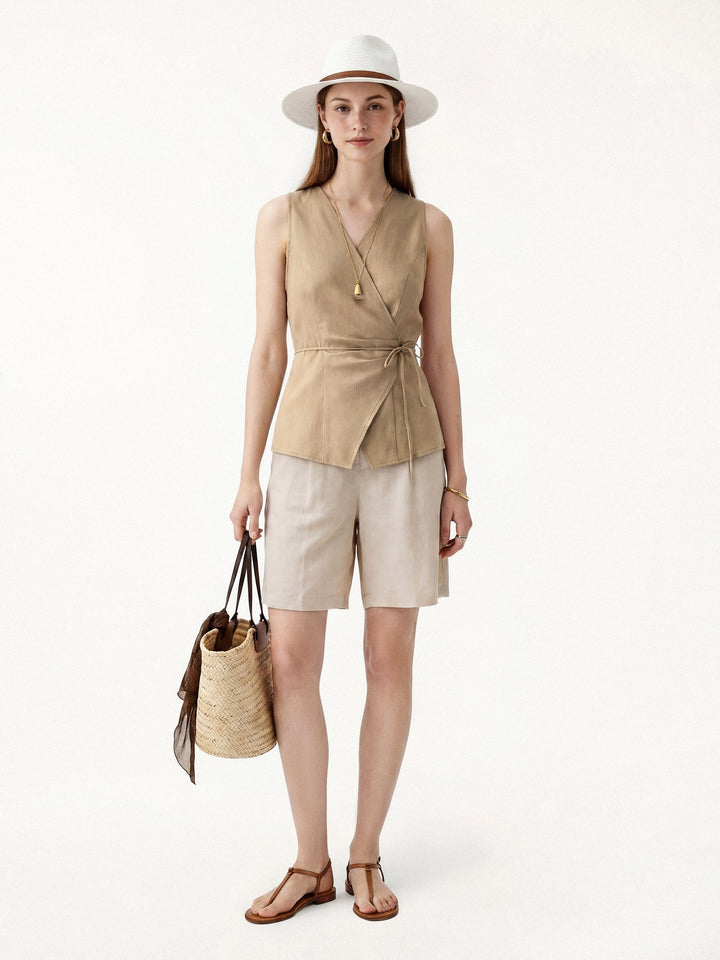 Wrap Top with Self-Tie