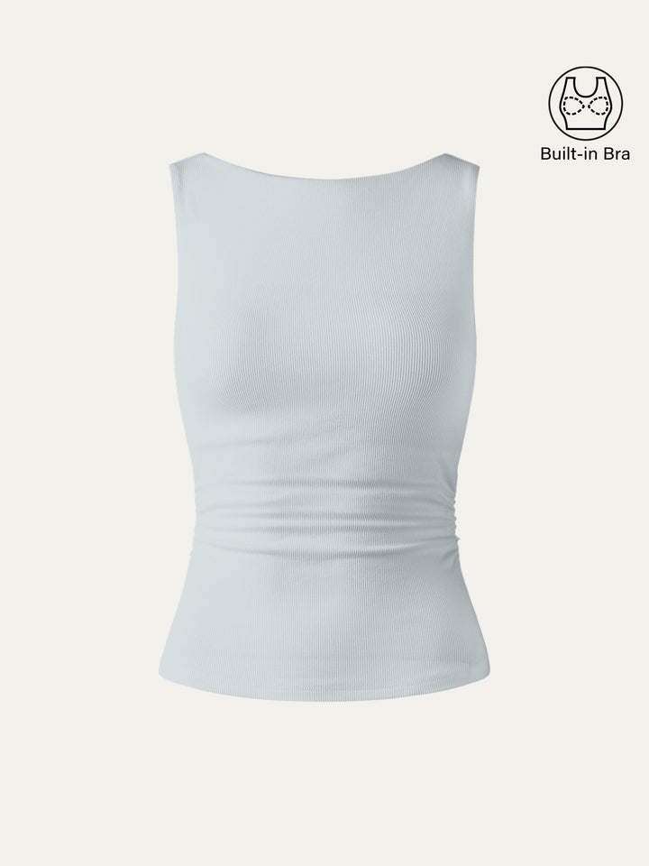 Elastic Open Back Bra Tank