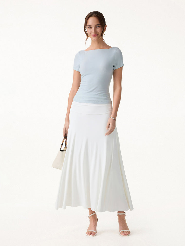 Cooling Ribbed Open Back Summer Bra Top