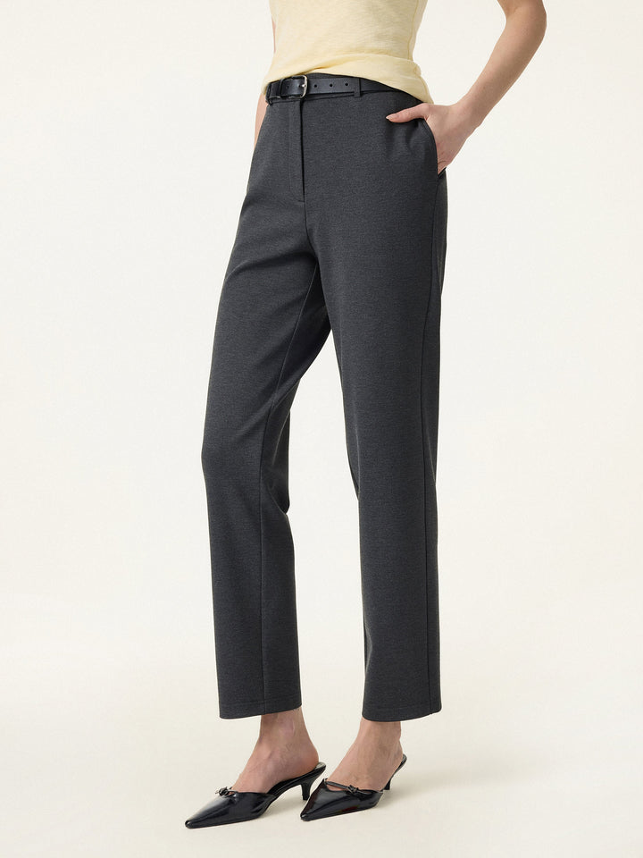 4-Way Stretch High Rise Tapered Leg Pant with Pockets