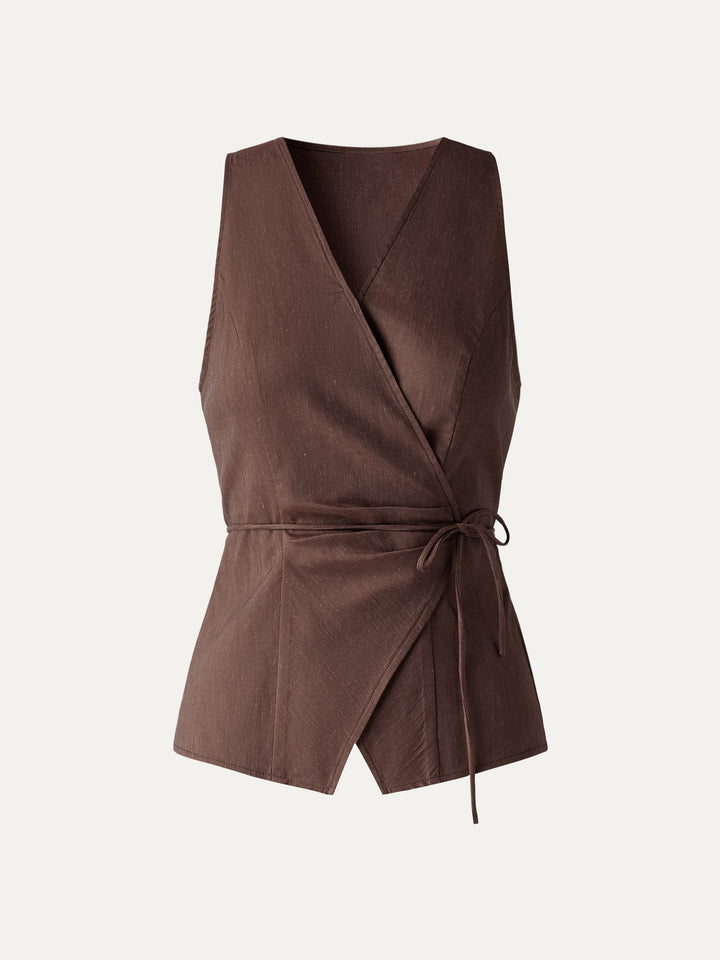 Wrap Top with Self-Tie