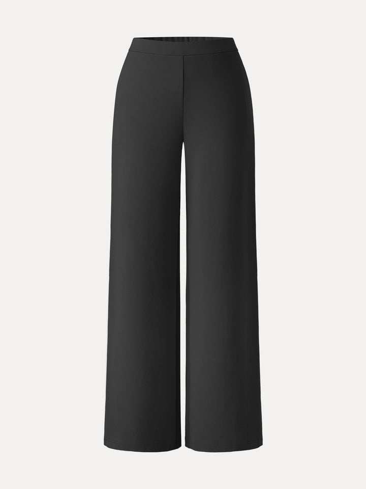 Drapey Mid Rise Wide Leg Pull-on Pant with Pockets