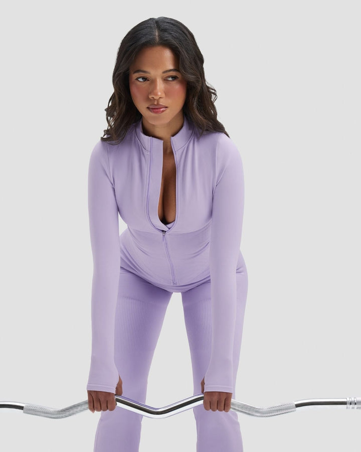 Elevate™ Compression Long Sleeve Jacket | Lilac