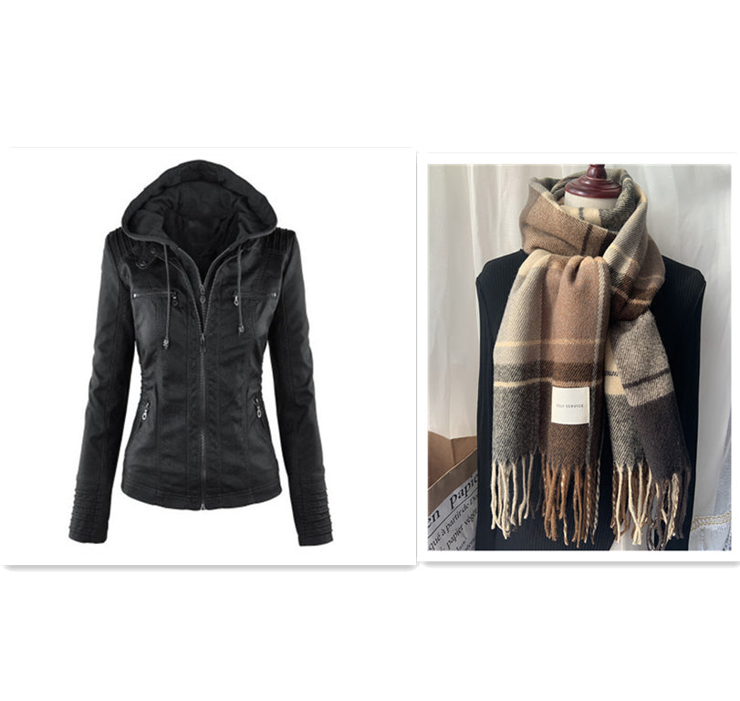The Brooklyn™ | Hooded Leather Jacket
