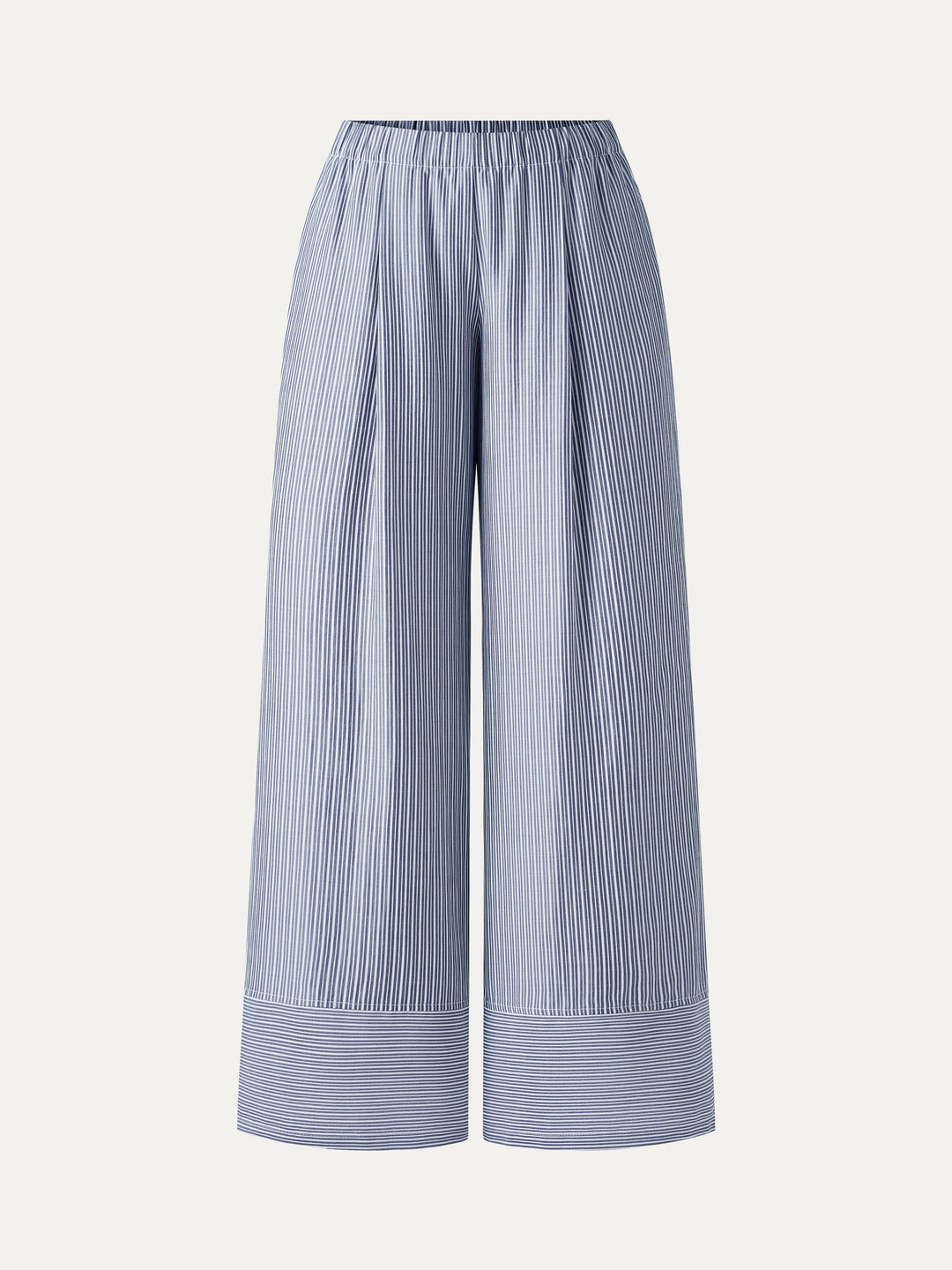 Summer Poplin High-Rise Wide Leg Pants with Pockets