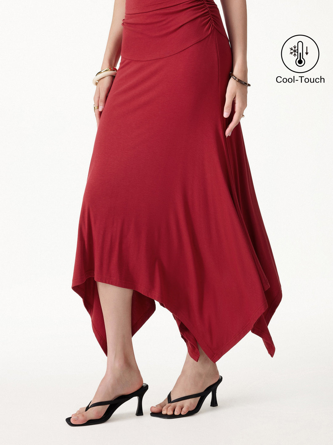 CoolTouch Handkerchief Hem Ankled Skirt