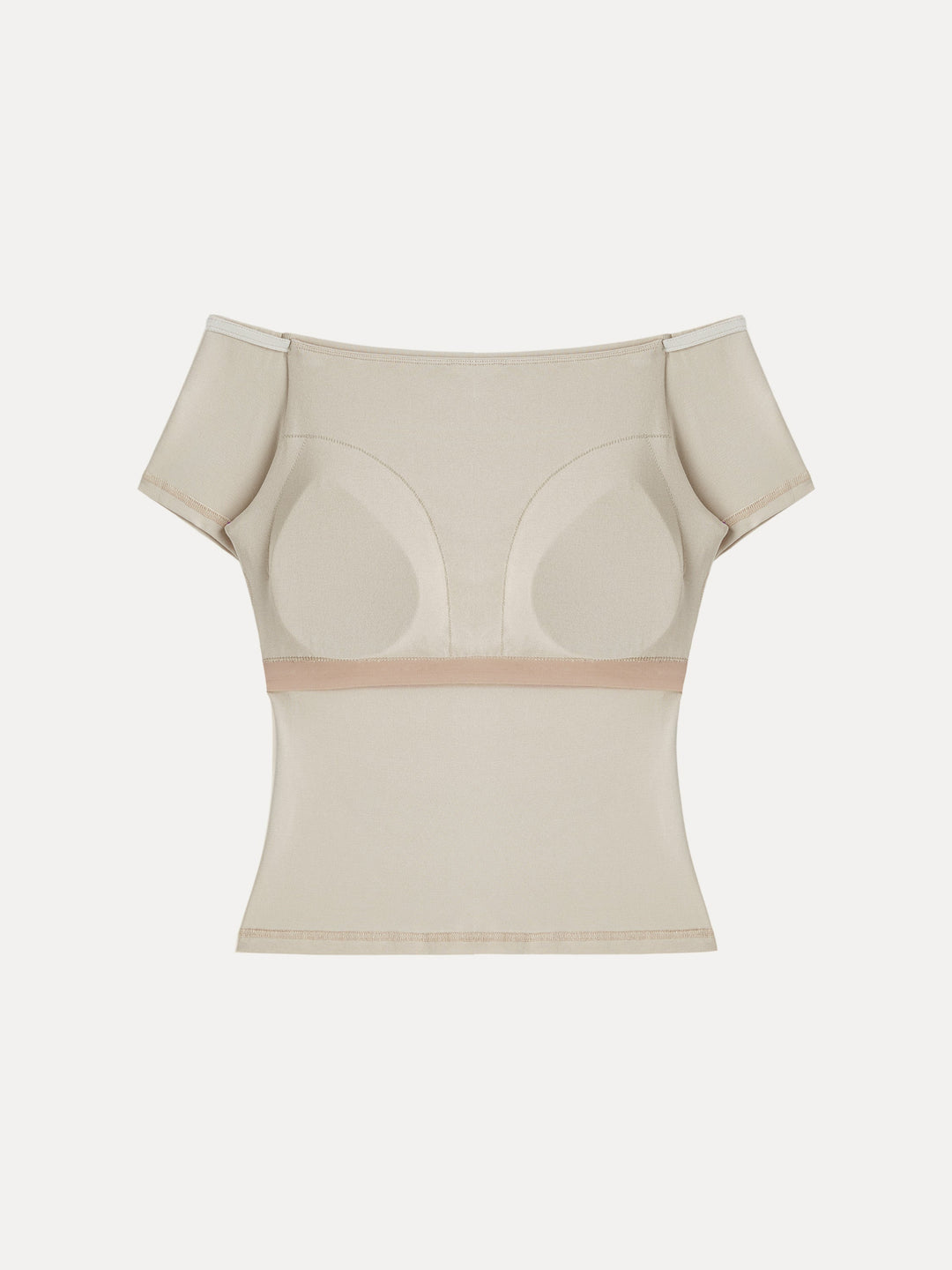 Cotton Lyocell Non-Slip Off-the-Shoulder Bra Top