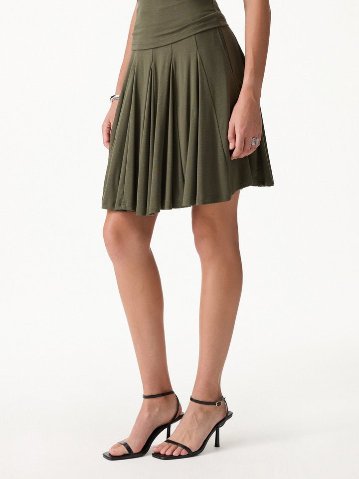 CoolTouch Godet Hem Knee-Length Flare Skirt