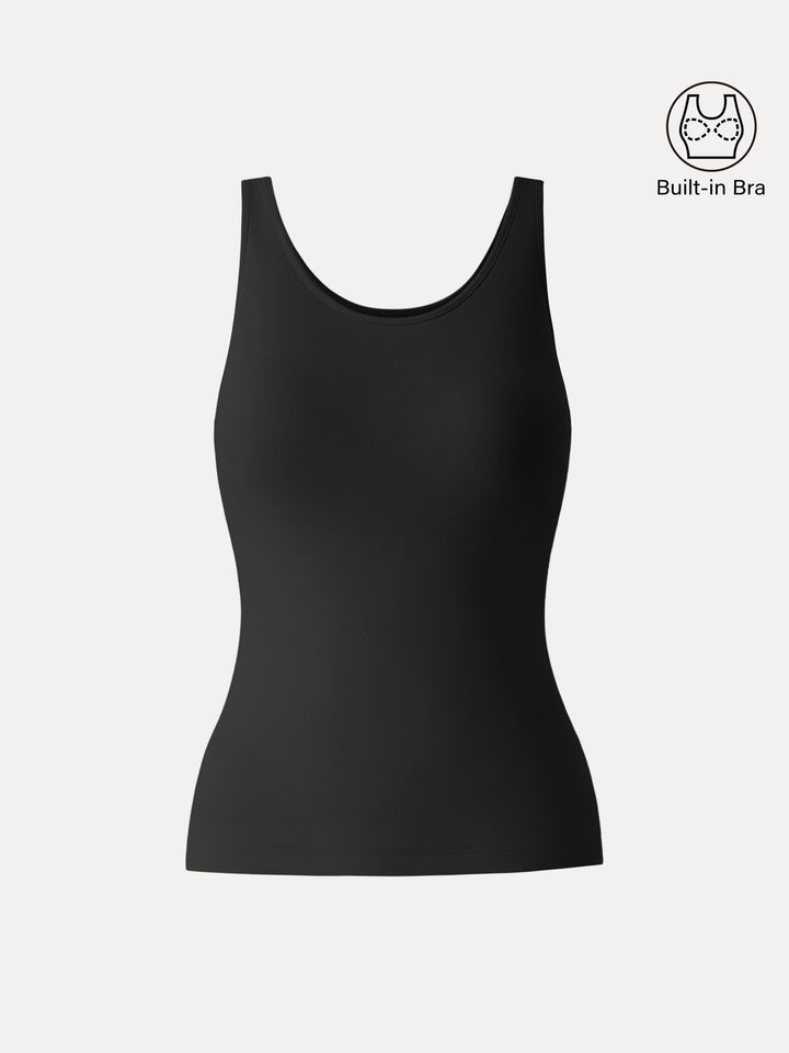 Cotton Lyocell U-Neck Bra Tank