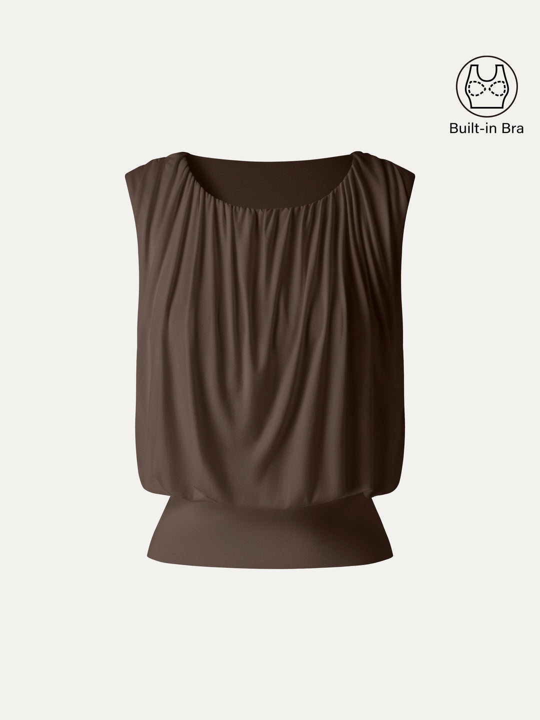 Gathered Sleeveless Bra Top