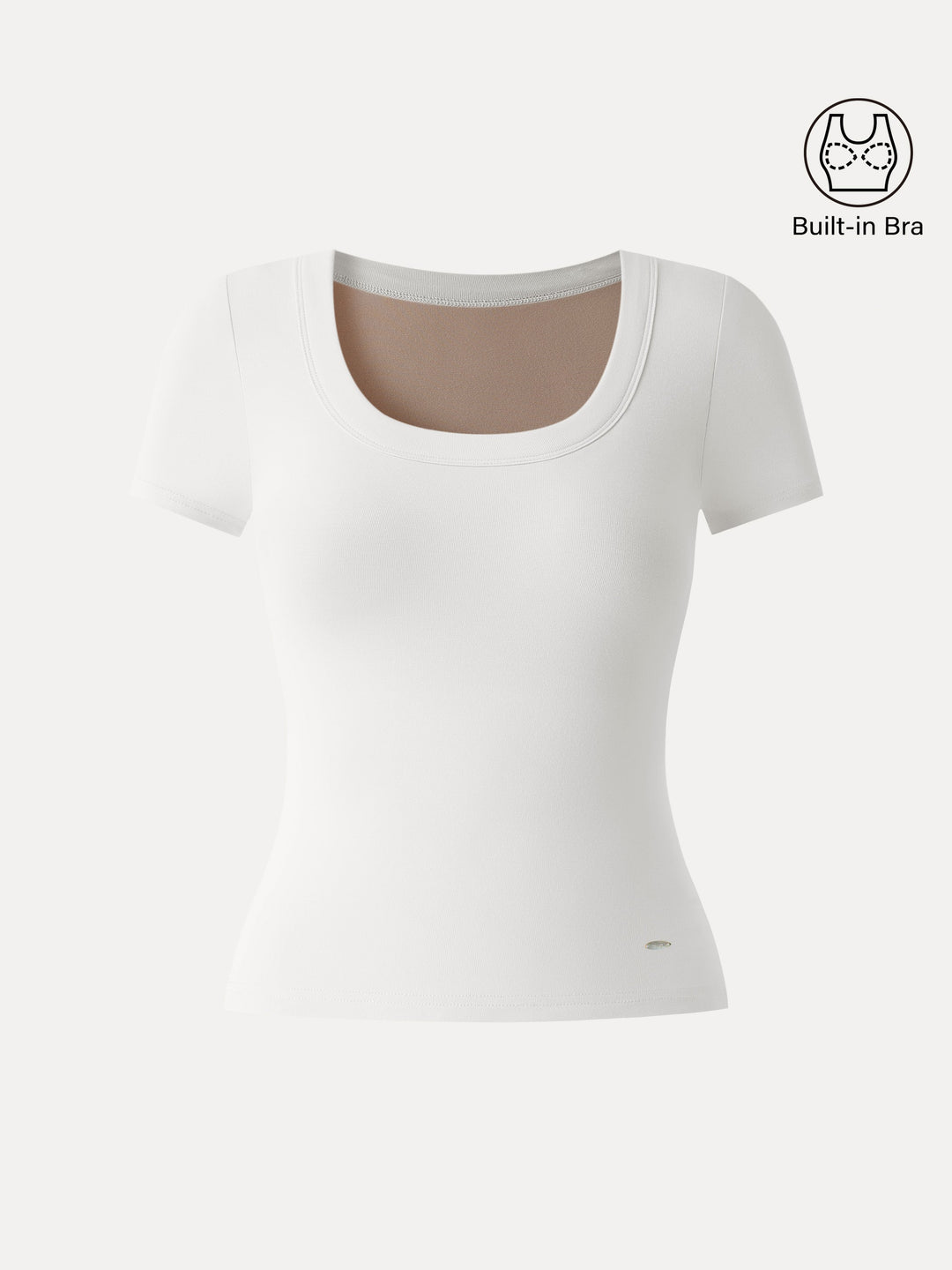 SkinKiss U-Neck Short Sleeve Everyday Bra Top