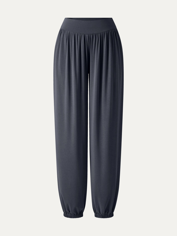 Sandwashed Modal Ultra-Soft High Rise Balloon Pants with Pockets